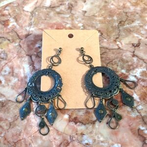 Elegant Bronze Dangle Earrings